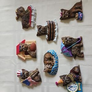 VINTAGE Yorkie Magnets 8 Danbury Mint Willabee & Ward